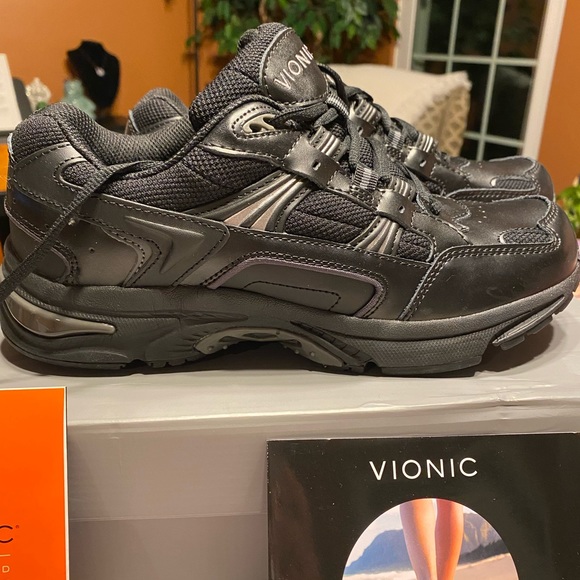 VIONIC 23MWALK SNEAKER size 8, black, NWT - Picture 10 of 12
